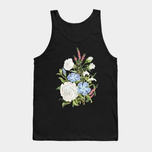 Spring Flower Power -  Flower Bouquet - Hearts - Beautiful Flowers - Vintage Tank Top